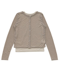 【Et】Bicolor Tank Top Cardigan Set