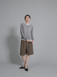 【Et】Bicolor Tank Top Cardigan Set