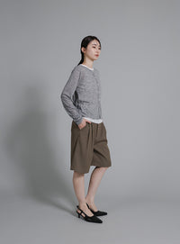 【Et】Bicolor Tank Top Cardigan Set