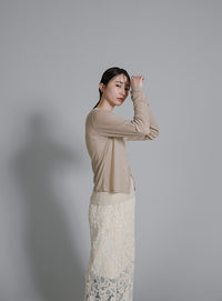 【Et】Bicolor Tank Top Cardigan Set