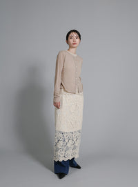 【Et】Bicolor Tank Top Cardigan Set