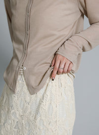 【Et】Bicolor Tank Top Cardigan Set