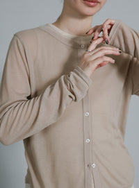 【Et】Bicolor Tank Top Cardigan Set