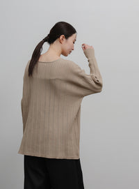 【Et】Muitiway Random Rib Knit Cardigan