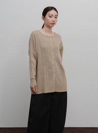 【Et】Muitiway Random Rib Knit Cardigan