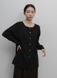 【Et】Muitiway Random Rib Knit Cardigan
