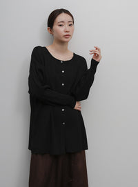 【Et】Muitiway Random Rib Knit Cardigan