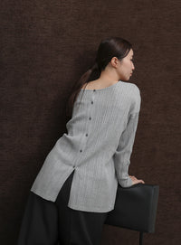 【Et】Muitiway Random Rib Knit Cardigan