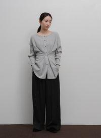 【Et】Muitiway Random Rib Knit Cardigan