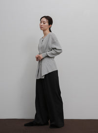 【Et】Muitiway Random Rib Knit Cardigan