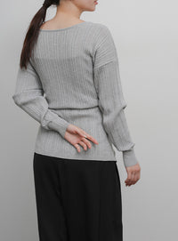 【Et】Muitiway Random Rib Knit Cardigan