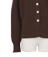 【Et】Wide Rib V-Neck Cardigan