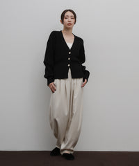 【Et】Wide Rib V-Neck Cardigan