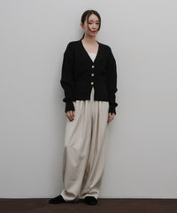 【Et】Wide Rib V-Neck Cardigan