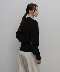 【Et】Wide Rib V-Neck Cardigan