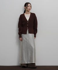 【Et】Wide Rib V-Neck Cardigan