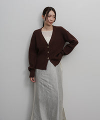 【Et】Wide Rib V-Neck Cardigan