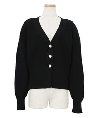 【Et】Wide Rib V-Neck Cardigan