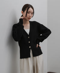 【Et】Wide Rib V-Neck Cardigan