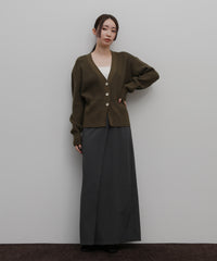 【Et】Wide Rib V-Neck Cardigan