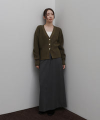 【Et】Wide Rib V-Neck Cardigan