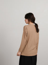 【Et】Asymmetrical Neck Shirring Tops