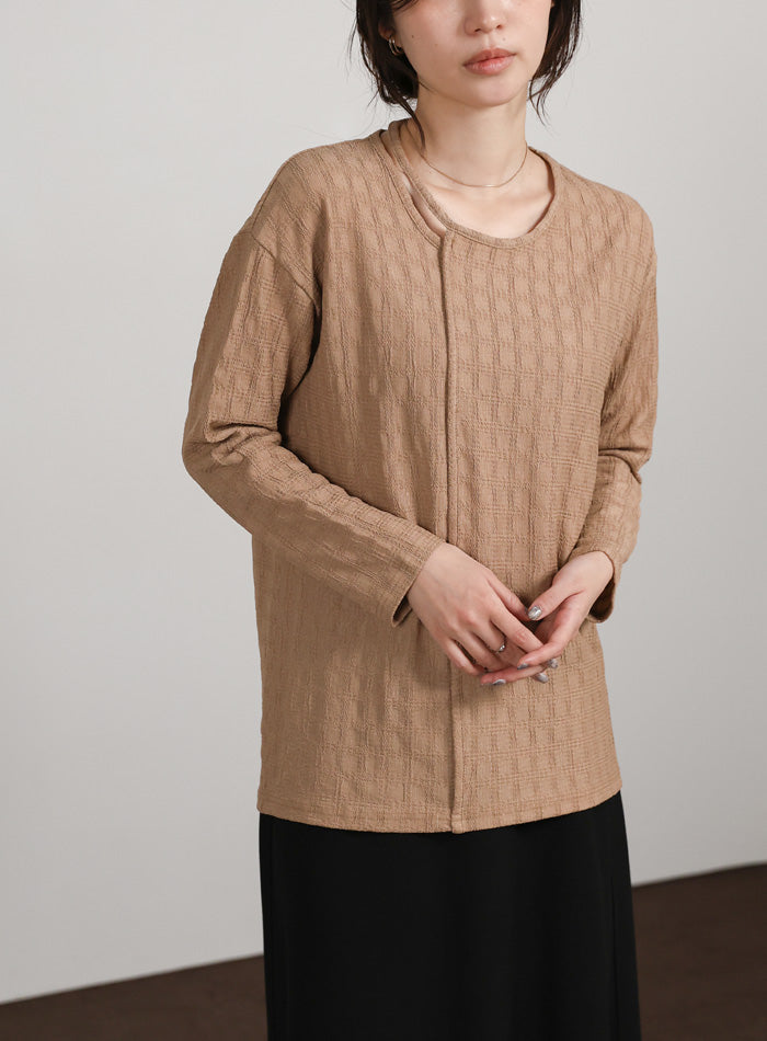 Et】Asymmetrical Neck Shirring Tops – SELECT MOCA