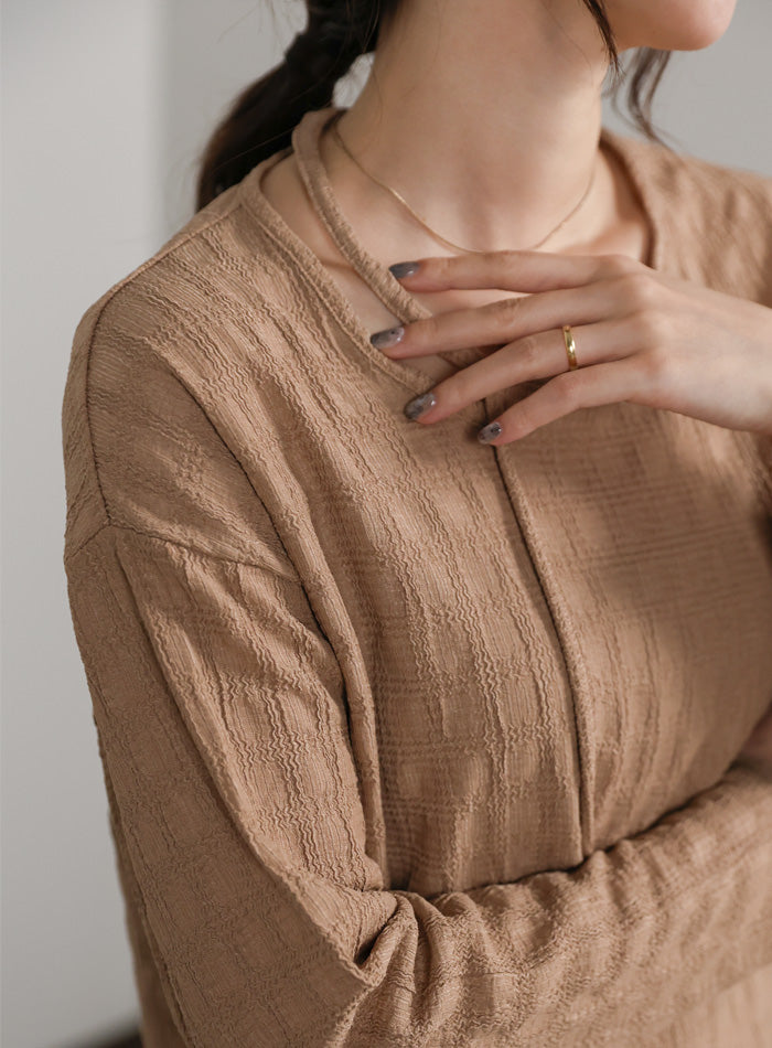 Et】Asymmetrical Neck Shirring Tops – SELECT MOCA