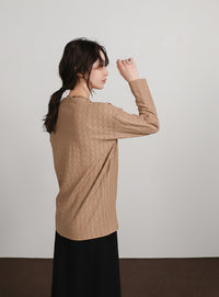 【Et】Asymmetrical Neck Shirring Tops
