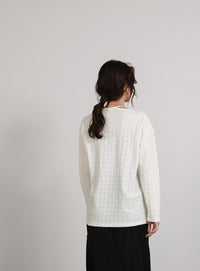 【Et】Asymmetrical Neck Shirring Tops