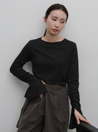 【Et】Slit Sleeve Tops
