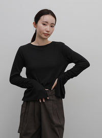 【Et】Slit Sleeve Tops
