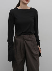 【Et】Slit Sleeve Tops