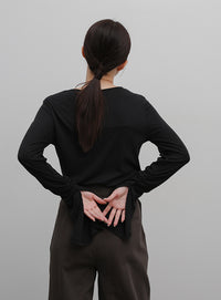【Et】Slit Sleeve Tops