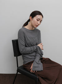 【Et】Slit Sleeve Tops
