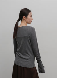 【Et】Slit Sleeve Tops