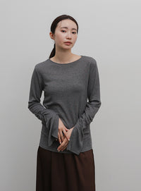 【Et】Slit Sleeve Tops
