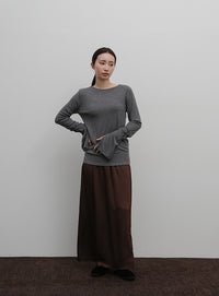 【Et】Slit Sleeve Tops