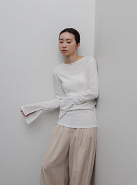 【Et】Slit Sleeve Tops