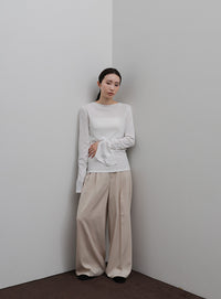 【Et】Slit Sleeve Tops