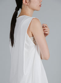 【Et】Keyneck Shoulder Tuck Tops