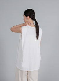 【Et】Keyneck Shoulder Tuck Tops