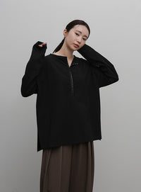 【Et】Oversized Front Hook Long Tee