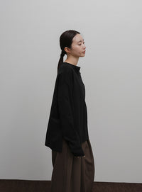 【Et】Oversized Front Hook Long Tee
