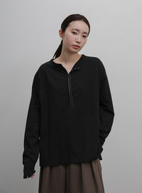 【Et】Oversized Front Hook Long Tee
