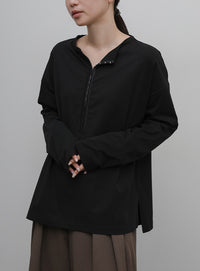【Et】Oversized Front Hook Long Tee