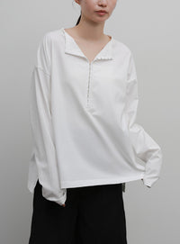 【Et】Oversized Front Hook Long Tee