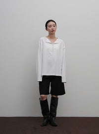 【Et】Oversized Front Hook Long Tee