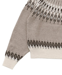 【Et】Wool Blend Nordic Pattern Knit