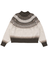 【Et】Wool Blend Nordic Pattern Knit
